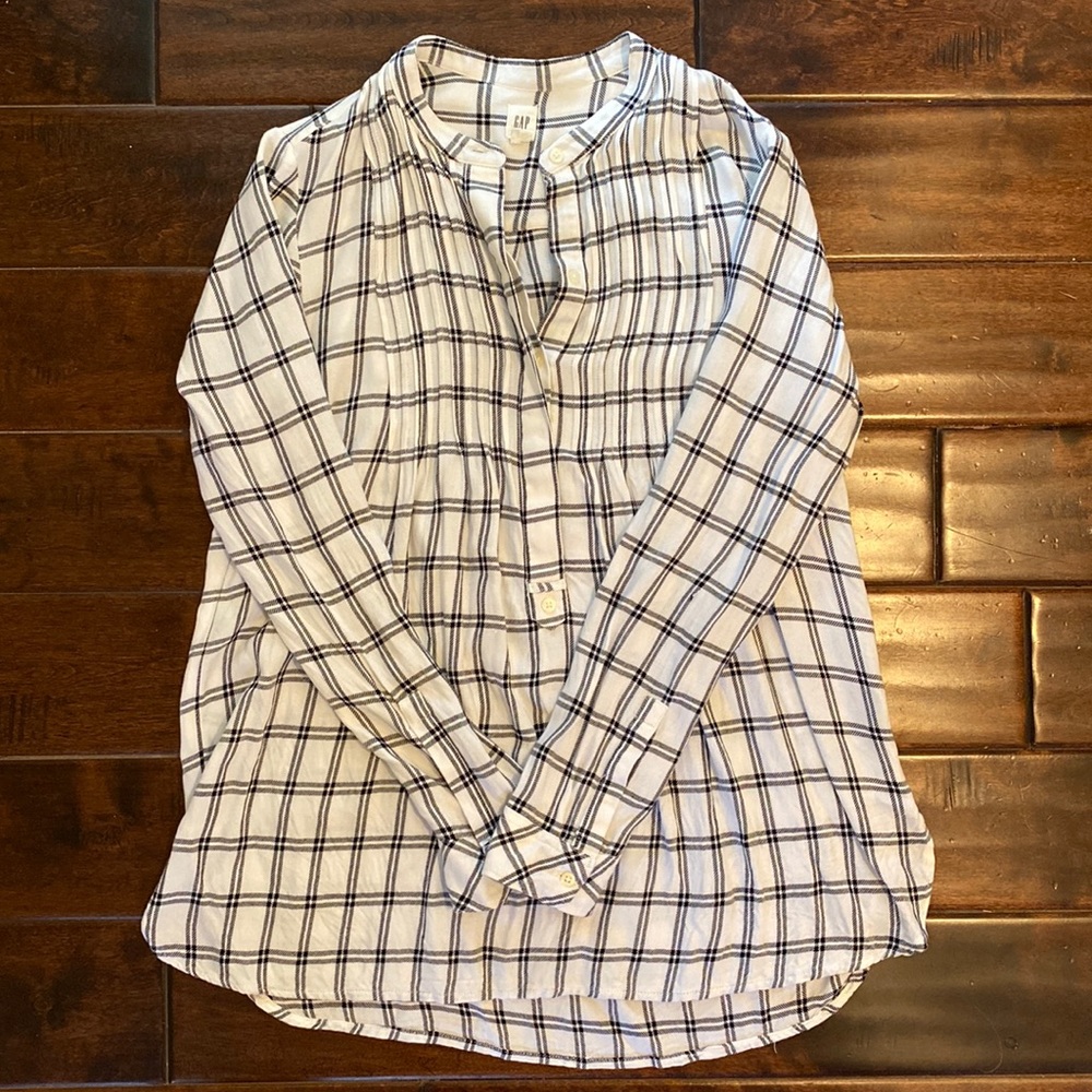 Gap Pleated Plaid Tunic